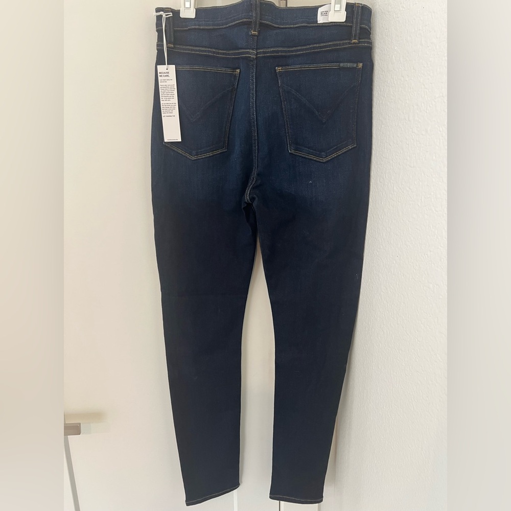 Hudson Blair High Rise Super Skinny Jeans in Dark Blue - Picture 8 of 8